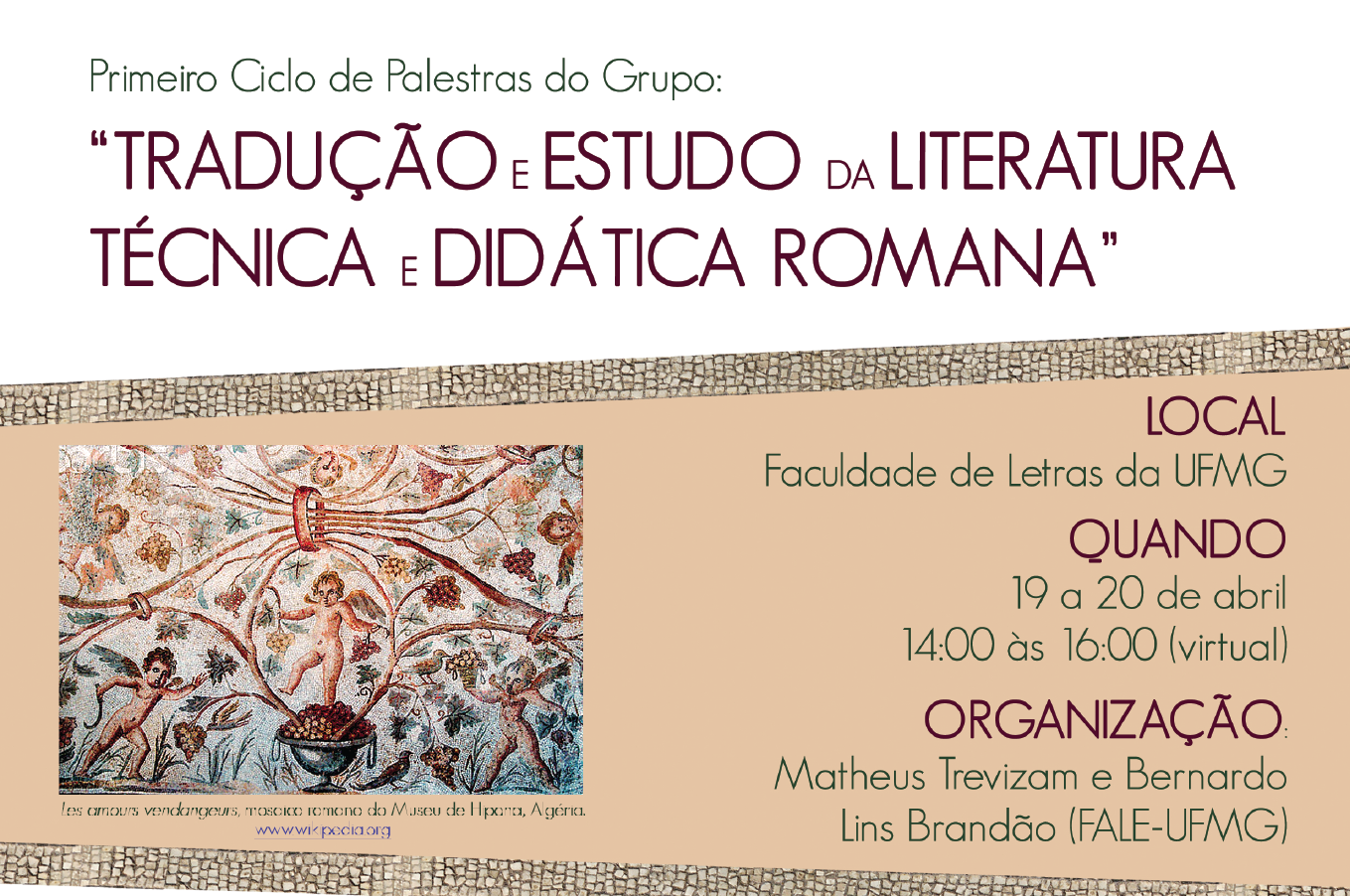 Faculdade de Letras da UFMG - FALE sedia o primeiro dia de atividades da  'XXII Semana da Língua Italiana no Mundo', 17/10